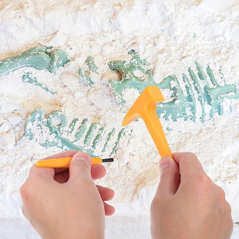 Garneck 30Pcs Digging Tools for Kids: Dinosaur Excavation Kit with Hammers Chisels Brushes 10 Each for Dig Eggs Gem Mining Science Toys Classroom Party Sandbox Play in Kuwait