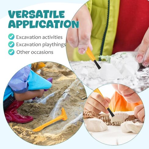 Garneck 30Pcs Digging Tools for Kids: Dinosaur Excavation Kit with Hammers Chisels Brushes 10 Each for Dig Eggs Gem Mining Science Toys Classroom Party Sandbox Play in Kuwait
