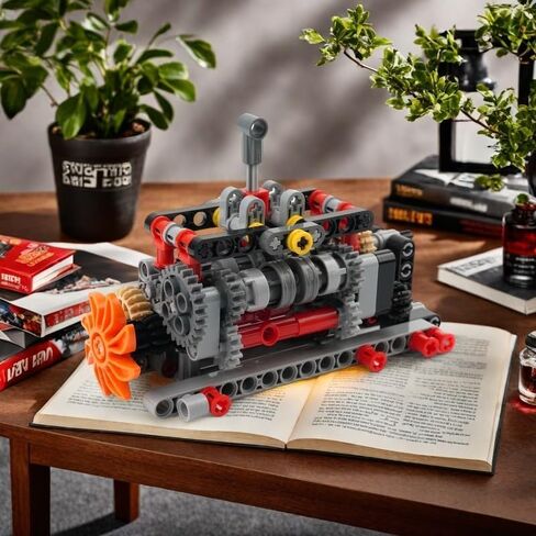 6-Speed Manual Transmission Model Kit with Differential Gear, STEM Educational Building Blocks, Mechanical Engineering DIY Project for Teens and Adults in Kuwait