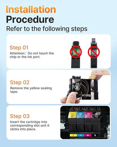 E-Z Ink Remanufactured Ink Cartridge Replacement for 202XL Ink Cartridges Combo Pack for 202xl Multipack for Epson Printer Workforce WF-2860 Expression XP-5100 (Black, Cyan, Magenta, Yellow 4 Pack) in Kuwait