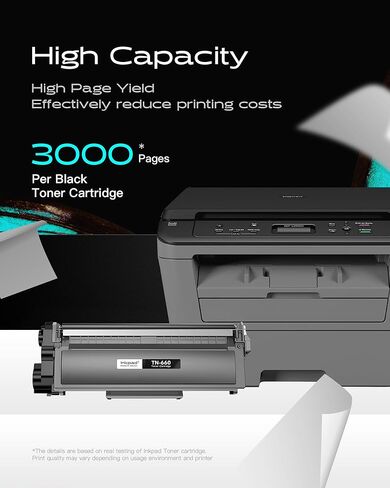 TN660 Toner Cartridge High Yield Replacement Compatible for Brother TN 660 TN-660 TN630 to use with HL-L2380DW HL-L2360DW MFC-L2700DW MFC-L2740DW HL-L2340DW DCP-L2540DW Printer Black 4 Pack in Saudi Arabia