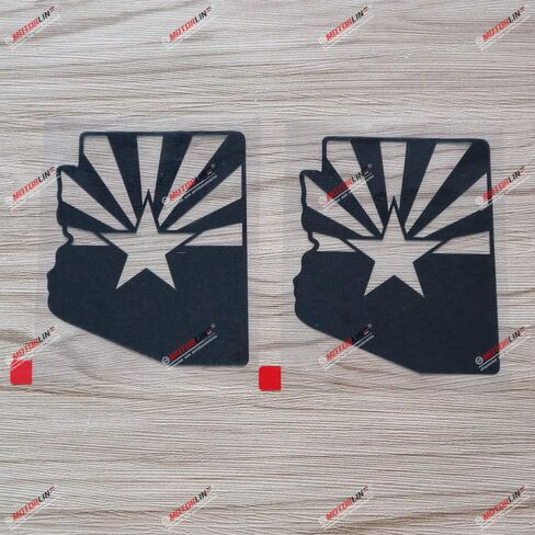 2X White 4'' Arizona Flag Map Decal Sticker American State Car Vinyl Die-Cut no bkgrd 12130 in Kuwait