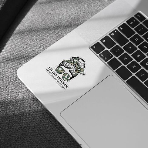 3Pcs I'm The Veteran I'm not The Veteran's Wife Sticker I am The Veteran and The Veterans Wife Stickers Army Female Heroes Honor Woman Veteran Proud Decal for Laptop Bottle Phone Car Hard Hat 3" (T1) in Kuwait