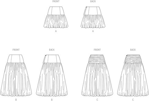 McCall's M8583H5 Misses' Lined and Flared Skirt Sewing Pattern Packet, Design Code M8583, Sizes 6-8-10-12-14 in Saudi Arabia