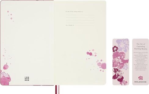 Moleskine Limited Edition Sakura 2026 Blossom Notebook، غطاء صلب، كبير (5 × 8.25 بوصة)، مسطر/مبطن، وردي مع لمسات ذهبية، 176 صفحة in Kuwait