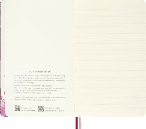 Moleskine Limited Edition Sakura 2026 Blossom Notebook، غطاء صلب، كبير (5 × 8.25 بوصة)، مسطر/مبطن، وردي مع لمسات ذهبية، 176 صفحة in Kuwait