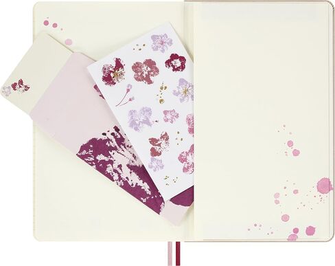 Moleskine Limited Edition Sakura 2026 Blossom Notebook، غطاء صلب، كبير (5 × 8.25 بوصة)، مسطر/مبطن، وردي مع لمسات ذهبية، 176 صفحة in Kuwait