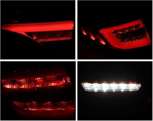 Rear Left+Right Smoke Tail Light Assembly Compatible With 2014-2016 Toyota Corolla Full LED Driver Passenger Side LED Taillight Brake Lamps Direct Replacement Black Housing/Smoke Lens (14-16) in Kuwait