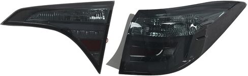Rear Left+Right Smoke Tail Light Assembly Compatible With 2014-2016 Toyota Corolla Full LED Driver Passenger Side LED Taillight Brake Lamps Direct Replacement Black Housing/Smoke Lens (14-16) in Kuwait