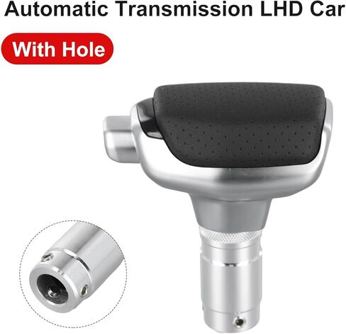 Automatic Gear Shift Knob for Kia K3 K4 K5 Sportage Sorento for HYUNDAI Elantra Sonata, Black ABS Leather Shifter Lever 13mm(With Hole) in Saudi Arabia