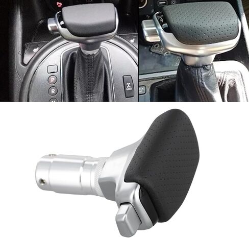 Automatic Gear Shift Knob for Kia K3 K4 K5 Sportage Sorento for HYUNDAI Elantra Sonata, Black ABS Leather Shifter Lever 13mm(With Hole) in Saudi Arabia