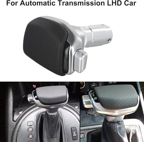 Automatic Gear Shift Knob for Kia K3 K4 K5 Sportage Sorento for HYUNDAI Elantra Sonata, Black ABS Leather Shifter Lever 13mm(With Hole) in Saudi Arabia