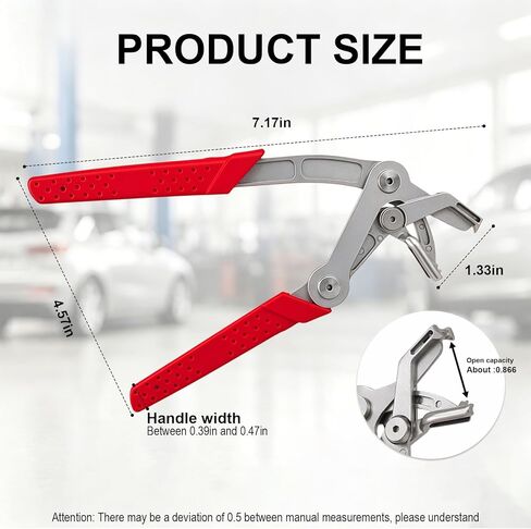 Car Clip Pliers,Auto Fastener Clip Removal Pliers,Spring Loaded Panel Removal Tool for Door Trim, Push Pins,Rivets, Red,1 Pack in Saudi Arabia