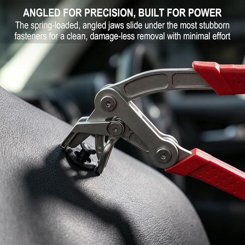 Car Clip Pliers,Auto Fastener Clip Removal Pliers,Spring Loaded Panel Removal Tool for Door Trim, Push Pins,Rivets, Red,1 Pack in Saudi Arabia