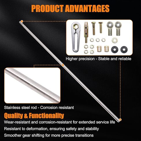 Adjustable Transmissions Column Shift Linkage Kit Compatible with 350 400 700R4 4L60 4L60E 4L80E Replace#ACA-1800 CB5010 D292-SHLTH400 in Kuwait