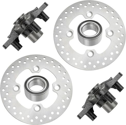 Caltric Rear Brake Disc Rotor Wheel Hub Bearing Compatible with Polaris Rzr Xp 4 900/4 Xp 900 2012-2013 in Kuwait