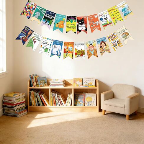 20 Pieces Book Banner Library Decor Book Themed Party Decorations Book Birthday Party Decorations Classroom Decor (Double Sided Printing) in Saudi Arabia