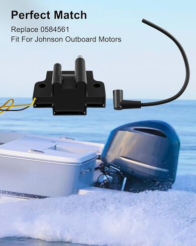 0584561 0582106 Ignition Coil Fit for Johnson Evinrude Outboard Motors Replace 0581998 72080 18-5176 9-23103 0582366 183-2366 0582330, 1Pcs in Kuwait