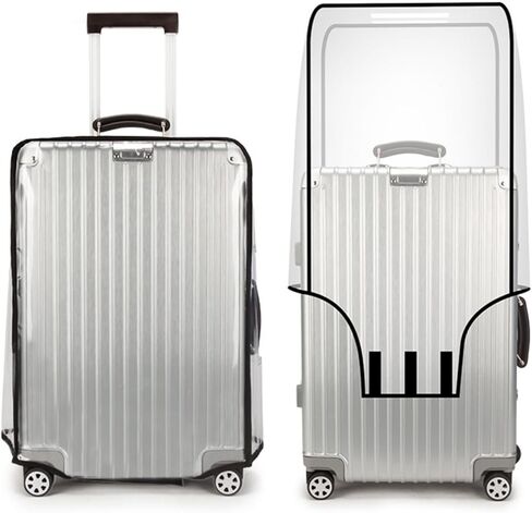 3 Pcs Transparent Luggage Cover Protectors, 20 inch 24 inch 28 inch PVC Luggage Covers, Waterproof, Dustproof, Scratch Resistant Travel Luggage Cover for Wheeled Luggage in Saudi Arabia