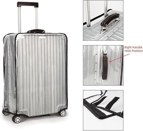 3 Pcs Transparent Luggage Cover Protectors, 20 inch 24 inch 28 inch PVC Luggage Covers, Waterproof, Dustproof, Scratch Resistant Travel Luggage Cover for Wheeled Luggage in Saudi Arabia