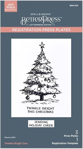 Spellbinders Twinkle Bright Star Betterpress Plates and Registration Template, BPR-033 in Kuwait