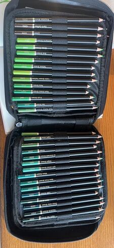 PRINA Pen and Pencils Case，120 Slots Large Capacity Pencil and Pen Marker Case, Portable Nylon Pencil Holder Stationery Organizer with Compartments for Office and Travel, Black in Saudi Arabia