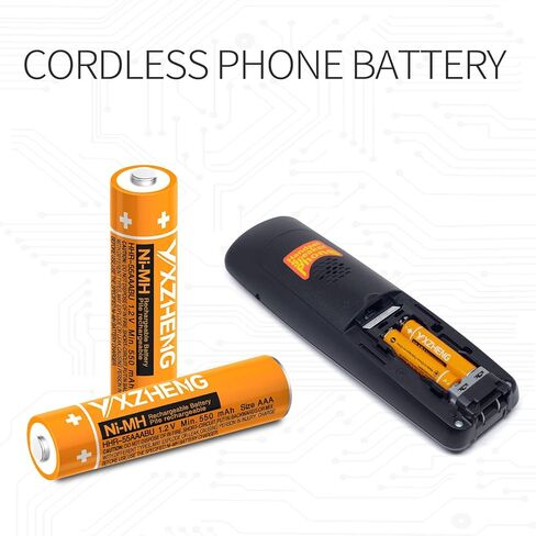 4pcs HHR-55AAABU AAA 1.2v Battery for Panasonic Cordless Wireless Phone Telephone Handset DECT 6.0 550mAh Rechargeable NI-MH in Kuwait
