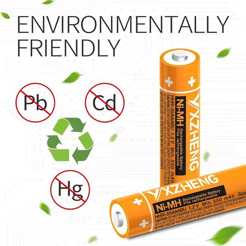 4pcs HHR-55AAABU AAA 1.2v Battery for Panasonic Cordless Wireless Phone Telephone Handset DECT 6.0 550mAh Rechargeable NI-MH in Kuwait