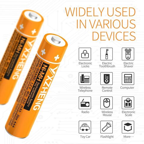 4pcs HHR-55AAABU AAA 1.2v Battery for Panasonic Cordless Wireless Phone Telephone Handset DECT 6.0 550mAh Rechargeable NI-MH in Kuwait