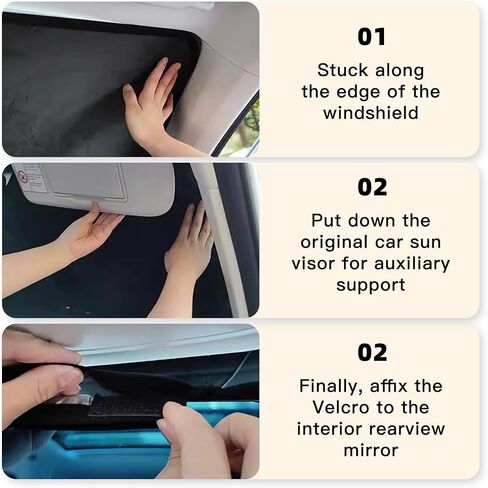 Car Windshield Sun Shade Foldable, 57.09 * 31.5" Upgraded 210T Radium Titanium Silver Windshield Cover with Storage Pouch for Automotive Interior Protection, Universal Car Sun Shade in Kuwait