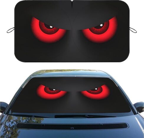 Screaming Cat Car Windshield Sunshade, Funny Foldable Front Window Sun Shade, UV Rays & Heat Blocking, Universal Fit for Sedan SUV Truck, 59" x 31.5" Automotive Interior Protector in Saudi Arabia