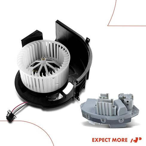 A-Premium HVAC Heater Blower Motor and Resistor Assembly Compatible with BMW Vehicles - X5 2007-2013, X6 2008-2014, Sport Utility - Front Side, Replace # 64119222072, 64119265892, 2-PC Set in Kuwait