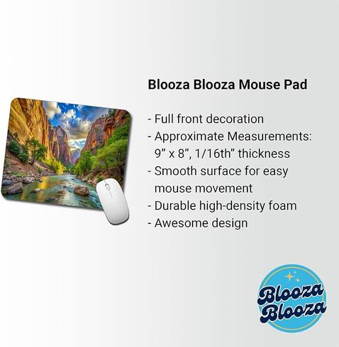 Zion National Park Utah Watercolor Style Low Profile Mouse Pad Mat in Kuwait