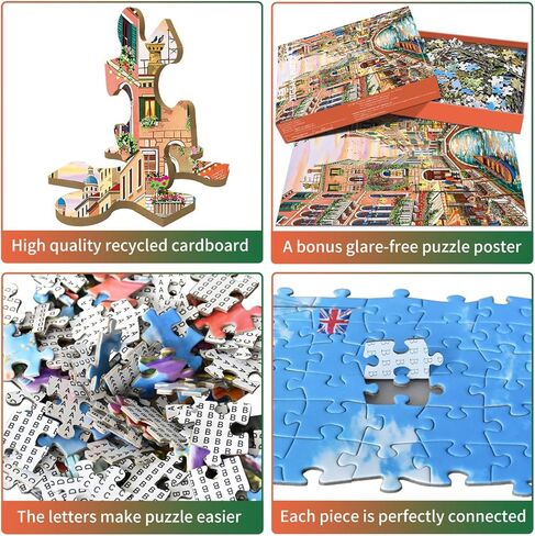 1000 Piece Puzzles for Adults - Charming Venice - Jigsaw Puzzles for Adults 1000 Pieces Colorful Venice Sunset Canal 1000 Piece Jigsaw Puzzles in Kuwait