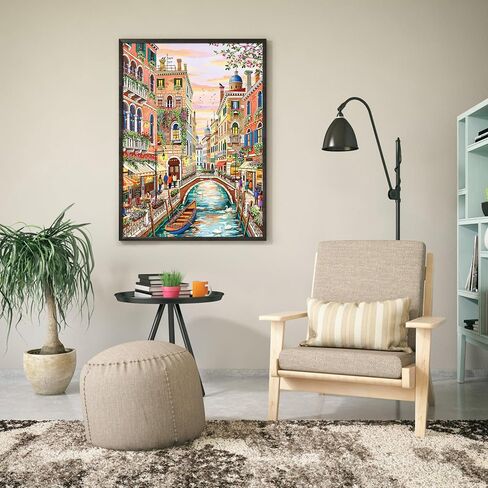 1000 Piece Puzzles for Adults - Charming Venice - Jigsaw Puzzles for Adults 1000 Pieces Colorful Venice Sunset Canal 1000 Piece Jigsaw Puzzles in Kuwait