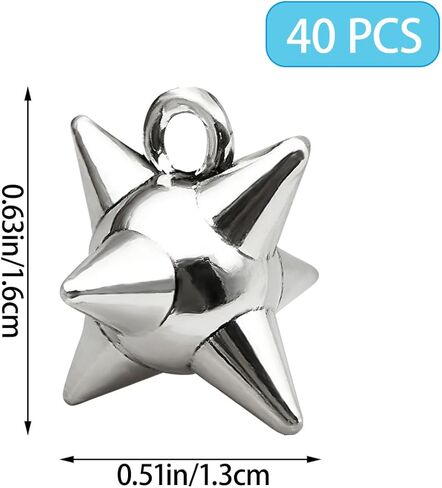 40 PCS Spike Ball Charms Alloy Spike Charms Pendants Silver Punk Style Spikes Charm for Jewelry Making DIY Earrings Necklace Bracelet Keychain Crafting in Saudi Arabia