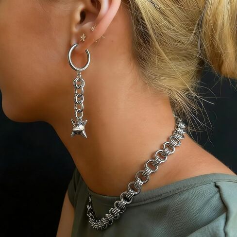 40 PCS Spike Ball Charms Alloy Spike Charms Pendants Silver Punk Style Spikes Charm for Jewelry Making DIY Earrings Necklace Bracelet Keychain Crafting in Saudi Arabia