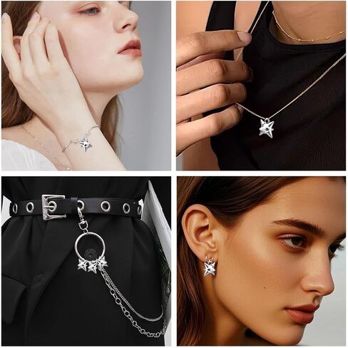 40 PCS Spike Ball Charms Alloy Spike Charms Pendants Silver Punk Style Spikes Charm for Jewelry Making DIY Earrings Necklace Bracelet Keychain Crafting in Saudi Arabia