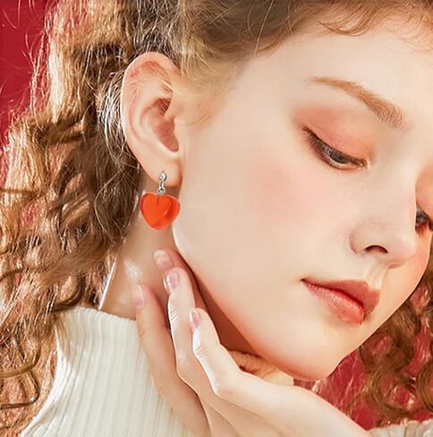 Tupalizy 40PCS Resin Heart Charms Love Heart Shaped Pendant Beads Dangle for Jewelry Making Bracelets Necklaces Earrings Keychains DIY Crafts Accessories Christmas Party Decor Gifts in Kuwait