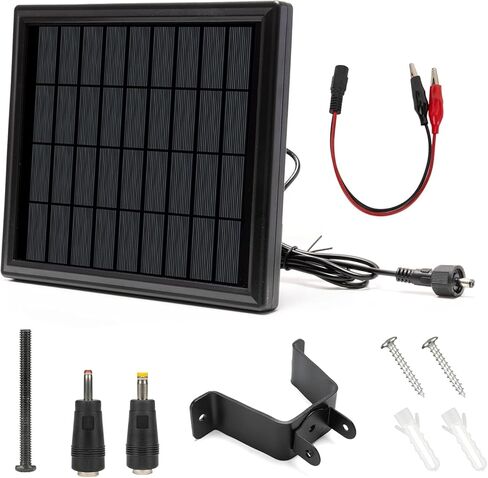 6V Solar Panel for Deer Feeder,4.5W High Efficiency Solar Panels Outdoor Waterproof IP65,Wall Mounted Kit and Alligator Clips, Tracking Cameras Fish Feeders, 6V Rechargeable Battery in Saudi Arabia