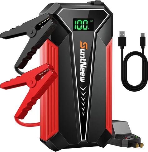 Jump Starter Power Bank 8000mAh (Up to 6.5L Petrol/5.0L Diesel),12V Battery Booster for Cars, Trucks, SUVs & Motorcycles,Compact Design with LED Light & PD 18W USB -Orange in Saudi Arabia