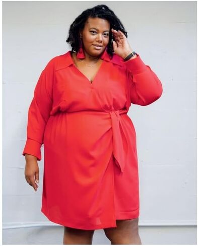 Simplicity Women's Wrap Dress by Mimi G Sewing Pattern Kit, Code S9540, Sizes 26W-28W-30W-32W-34W, Multicolor in Kuwait