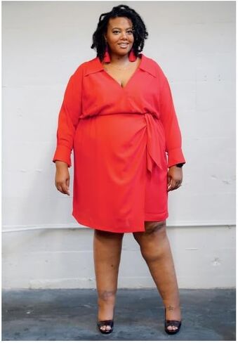 Simplicity Women's Wrap Dress by Mimi G Sewing Pattern Kit, Code S9540, Sizes 26W-28W-30W-32W-34W, Multicolor in Kuwait