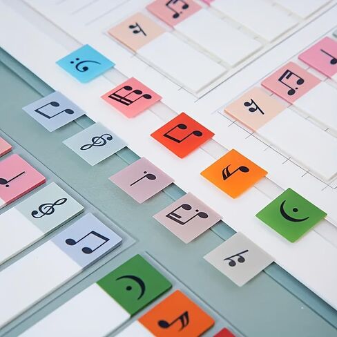 200Pcs Musical Symbol Sticky Tabs, Colorful Music Note Bookmarks for Sheet Music Piano Scores, Self-Adhesive Writable Page Markers for Musicians, Students and Teachers in Kuwait