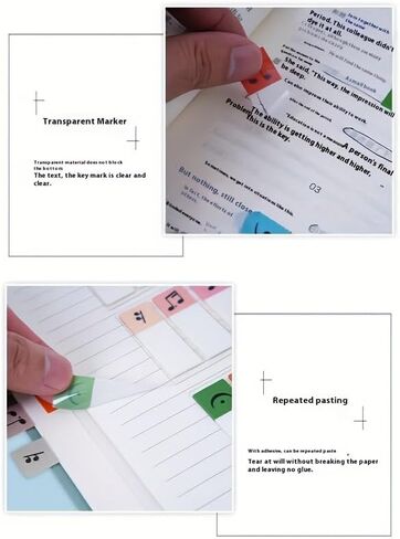 200Pcs Musical Symbol Sticky Tabs, Colorful Music Note Bookmarks for Sheet Music Piano Scores, Self-Adhesive Writable Page Markers for Musicians, Students and Teachers in Kuwait