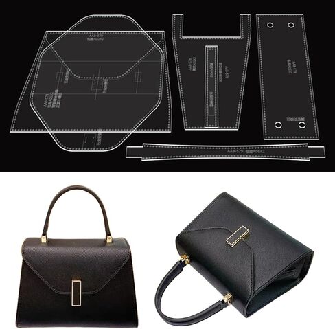 RIVEENY Shoulder Bag Handbag Acrylic Template Leather Pattern Acrylic Leather Patterns Templates for Women's Shoulder Bags (AAB-579) in Kuwait
