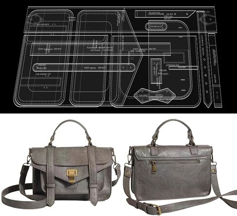 RIVEENY Shoulder Bag Handbag Acrylic Template Leather Pattern Acrylic Leather Patterns Templates for Women's Shoulder Bags (AAB-579) in Kuwait