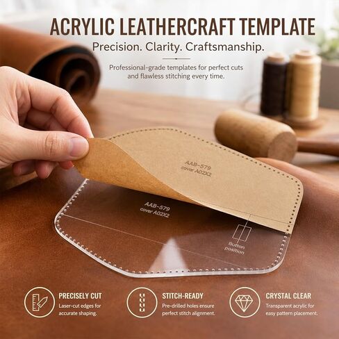 RIVEENY Shoulder Bag Handbag Acrylic Template Leather Pattern Acrylic Leather Patterns Templates for Women's Shoulder Bags (AAB-579) in Kuwait