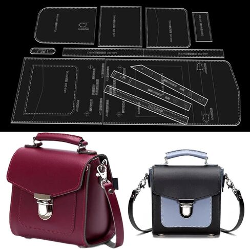 RIVEENY Shoulder Bag Handbag Acrylic Template Leather Pattern Acrylic Leather Patterns Templates for Women's Shoulder Bags (AAB-579) in Kuwait