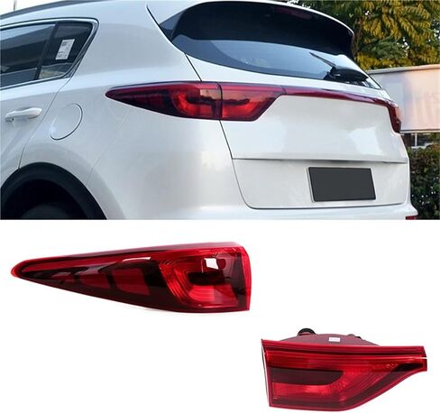 Compatible for KX5 KIA Sportage 2016 2017 2018 Car Taillight Steering Light Brake Light Reverse Light Warning Flashing Light Driving Light(Outer Left) in Kuwait
